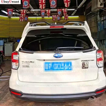 Для Subaru Forester Задний средний спойлер Задний спойлер багажника из натурального углеродного волокна, дека крыла для Forester 2013-2017 4