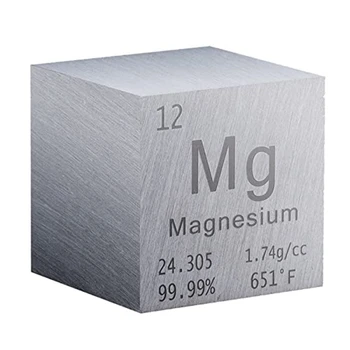 1-дюймовый кубик магния, металл, элементы высокой плотности, чистый металл, пригодный для коллекций Elements, Лабораторный экспериментальный материал 0