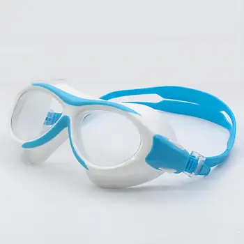 1 Комплект очков для плавания Эргономика Регулируемая Высокая четкость Большая оправа Защищает глаза Силиконовые детские летние очки для плавания Водные виды спорта 0