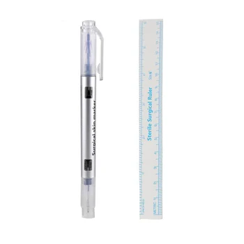 1 Комплект хирургического маркера для микроблейдинга полупостоянного макияжа, маркировочная ручка для татуировки бровей, измерительная линейка, инструмент для записи