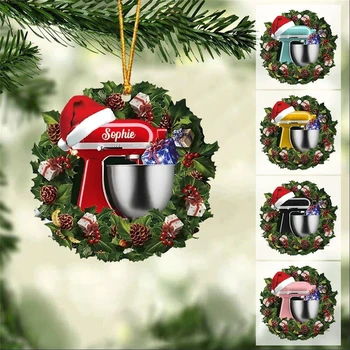 1 шт. Кухонный миксер Рождественская подвесная подвеска, забавное мультяшное семейное украшение для дома, Елка, Рождественские подарки на Новый год, День рождения 0