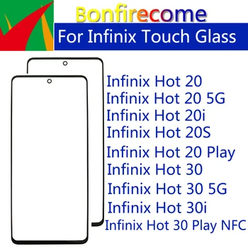 10 шт.\Лот Для Infinix Hot 30i 20i 20s 20 30 5G Play NFC ЖК-Передняя Стеклянная Сенсорная Панель Объектива С Заменой Клея OCA