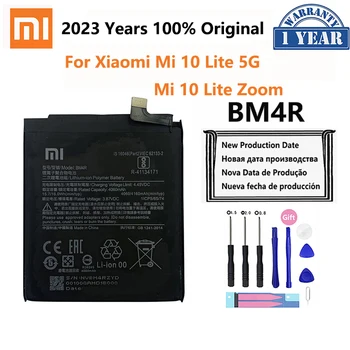 100% Оригинальный Аккумулятор Телефона XIAO MI BM4R 4160 мАч Для Xiao Mi 10 Lite 10Lite 5G Zoom Запасные Батареи Bateria