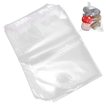 100шт Целлофановых пакетов Многофункциональная прозрачная сумка Портативная подарочная упаковка Сумки для хранения