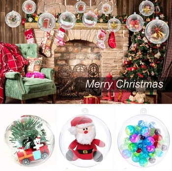10шт прозрачных пластиковых шаров для рождественского украшения прочные акриловые шары Украшение рождественской елки украшения свадебной вечеринки
