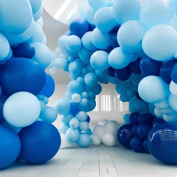 134 шт. компл 10 Дюймовые синие латексные воздушные шары для вечеринки в честь Дня рождения Воздушные шары для вечеринки в честь Дня рождения Воздушные шары для вечеринки в честь Дня рождения 0