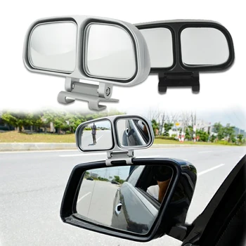 2 шт. Автомобильное вспомогательное зеркало заднего вида с поворотом на 360 °, Широкоугольное зеркало с круглой рамкой для слепых зон для Seat Ibiza Ateca Exeo Leon