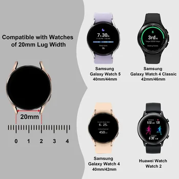 20-22 мм Ювелирный Ремешок для Samsung Galaxy Watch 5 Pro 45 мм 4 4044 мм Металлическая Цепочка Женская Correa для Huawei Watch 2 Amazfit Bip Gts2 4