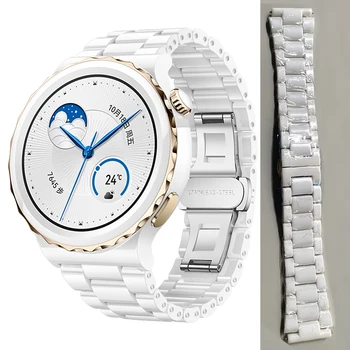 20 мм Керамический ремешок для Huawei Watch GT 3 Pro 43 мм, Белый керамический ремешок для часов Huawei Watch GT3 42 мм / 18 мм Ремешок для часов Gt4 41 мм 0