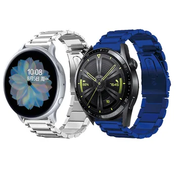 22 мм ремешок для часов huawei watch 3/GT2 46 мм/gs pro для Samsung Watch 5/4/active 2 20 мм ремешка Браслет из нержавеющей стали