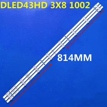 3 шт. Светодиодная Лента Подсветки DLED43HD 3X8 1002 1004 1009 Для TH-43DX400C 46D6 XC-1942 43D9W