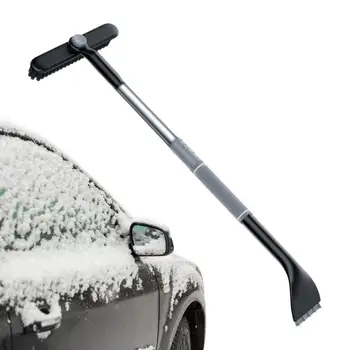 33-дюймовая Зимняя Автомобильная Лопата для уборки снега, Выдвижной Скребок для льда, Щетка для снега на лобовом стекле автомобиля, Эргономичная ручка, съемная