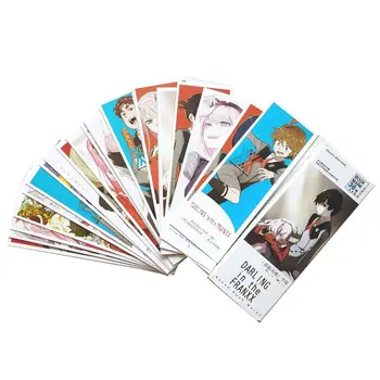 36 шт./кор. Бумажная закладка DARLING in the FRANXX аниме, канцелярские закладки, книжный держатель, открытка с сообщением, подарок 0