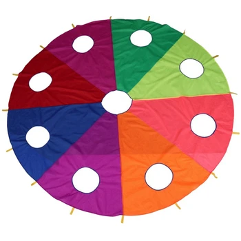3M9 Отверстий 8 Цветов Радужный Зонт Детский Спортивный С Отверстиями Радужный Зонт Для Активного Отдыха На Открытом Воздухе