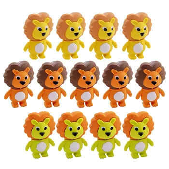 48 шт. Ластик Little Lion, ластики, Очаровательные, милые, Разбирающие 3D мультфильм для рисования 0