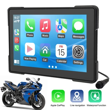 5-дюймовый мотоциклетный Беспроводной Carplay Android Auto Внешняя портативная навигация GPS Экранный дисплей IP67 Водонепроницаемый Двойной Bluetooth