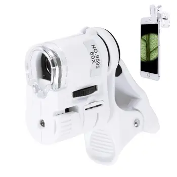 60-кратный микроскоп для телефона, прикрепляемый к мобильным телефонам, регулируемая лупа для путешествий, селфи