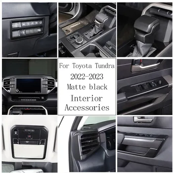 ABS Матово-черный Для Toyota Tundra 2022-2023 Модификация Интерьера Автомобиля Центральное Управление Накладка На Дверь Наклейка Автомобильные Аксессуары