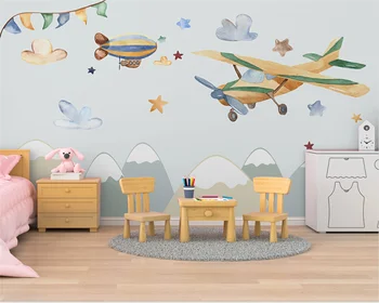 beibehang Индивидуальные современные минималистичные обои для фона детской комнаты, летающие на воздушном шаре с водородом