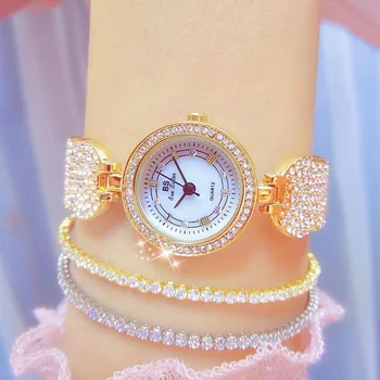 BS Новые часы, браслет, женские часы с бриллиантами, кварцевые часы, популярная мода