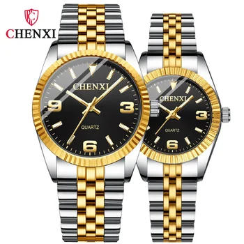 Chenxi 004C Хит Продаж Модные Мужские Часы из нержавеющей Стали Светящиеся Водонепроницаемые Наручные Часы для деловой Пары Relogios Feminino