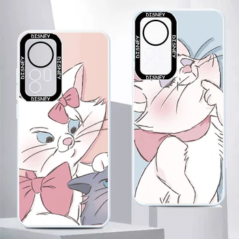 Disney Marie Cat Girl Прозрачный Чехол Для Телефона Xiaomi 11T 11 Lite POCO X4 GT X3 NFC M3 Pro F3 Angel Eyes 0