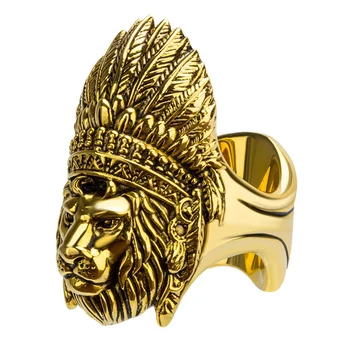 LUBINSKI Медно-Золотой Мундштук для сигар, Подставка для Пепельницы, Переносное Кольцо для сигар в форме Льва в подарок CS-001