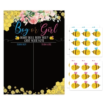 Q1QC Gender Reveal Party Decorations Плакат для Голосования в Игре 
