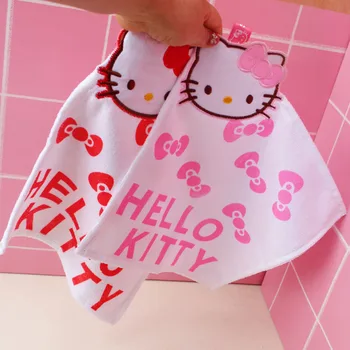 Sanrio Hellokitty Mymelody Kawaii Kartun Handuk Tangan Menggantung Handuk Kecantikan Persegi Handuk Multi-fungsi Rumah Tangga