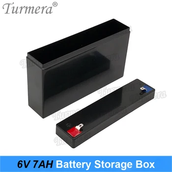 Turmera 6V 7AH, Пустой ящик для хранения аккумулятора Lifepo4, Используйте детский электромобиль или мотоцикл, электронное аварийное освещение. 0