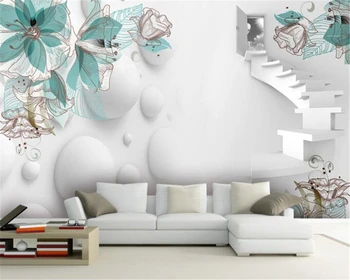 WELLYU Обои Ручная роспись Стиль Цветочная Декоративная Фреска Гостиная Спальня ТВ Фон Обои для стен 3D 0
