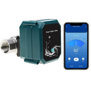 WiFi Умный водяной клапан Автоматический регулятор времени регулировки объема воды Шаровой кран из нержавеющей стали Работает с Alexa Google Ho