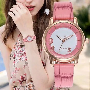 Women Watches Simple Retro Versatile Leather wristband Ladies Quartz Watch Wristwatch reloj para mujer Часы Женские Наручные