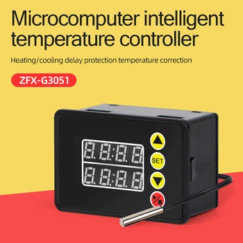 ZFX-G3051 10A Цифровой контроль температуры, светодиодный дисплей, Термостат, прибор для контроля нагрева и охлаждения AC110-220V с линией датчика 0