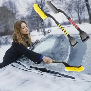 Автомобильная Снегоуборочная лопата Стеклянная Лопата для снега, Скребок для льда, Скребок для снега, Противогололедная Комбинированная Щетка для снега 1