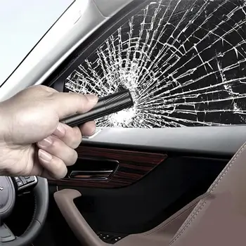 Безопасный молоток для разбивания стекла Безопасный молоток для окна автомобиля Многоразовый инструмент для эвакуации из автомобиля с резаком для ремня безопасности, разбивающего стекло и окно 2
