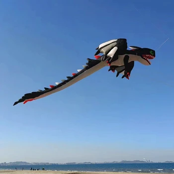 Бесплатная доставка гигантские мягкие воздушные змеи 13 м воздушные змеи Black dragon, летающие профессиональные воздушные змеи, заводские надувные воздушные змеи, китайский воздушный змей 0