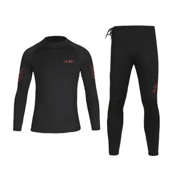 Водолазный костюм премиум-класса 1,5 мм для мужчин и женщин, брюки для гидрокостюма, куртка-брюки с разрезом, Неопреновые купальники, черные, сохраняющие тепло, черные 0