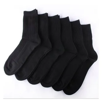 Высокое качество, 10 пар/лот, мужские носки, хлопчатобумажные черные деловые носки, удобные дышащие рабочие мужские носки, новинка 1