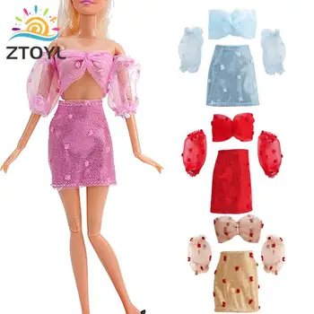 Горячая распродажа Кукольной одежды Розовое Плюшевое пальто Наряд Платье Принцессы Модный Костюм для Куклы 30 см Повседневная одежда Подарок для девочки