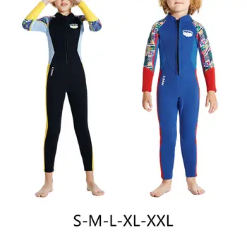 Детский гидрокостюм для мальчиков, купальники с длинным рукавом, гидрокостюмы для всего тела, защита от дождя для
