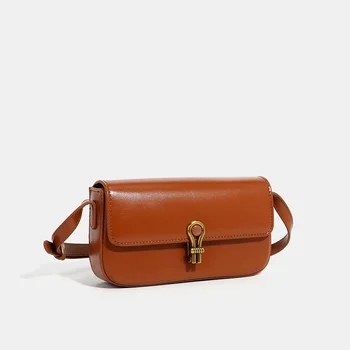 Дизайнерская сумка-седло Soild Color для женщин 2023, новая модная трендовая сумка через плечо из искусственной кожи, роскошная дизайнерская милая 2
