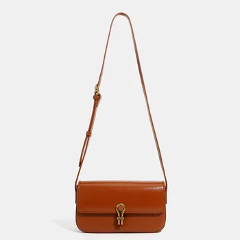 Дизайнерская сумка-седло Soild Color для женщин 2023, новая модная трендовая сумка через плечо из искусственной кожи, роскошная дизайнерская милая 3