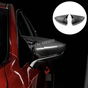 Для Mazda 3 Axela 2019 2020 CX-50 2022 2023 ABS Карбоновые/Хромированные Автомобильные бычьи Рога рамка зеркала заднего вида, Накладка, Наклейка, Аксессуары