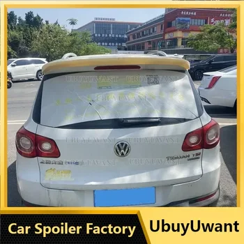 Для Volkswagen VW Tiguan Спойлер Tiguan украшение заднего крыла автомобиля ABS цвет углеродного волокна Задний спойлер на крыше багажника 2009-2016 0