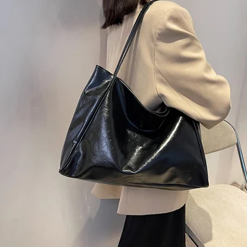 Женская повседневная сумка большой емкости из искусственной кожи