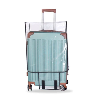 Защитные чехлы для чемодана из прозрачного ПВХ, 18 20 22 24 Дюймов, чехол для багажа, Водонепроницаемый Аксессуар для чемодана-тележки, пылезащитный чехол для чемодана 0