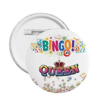 Значок королевы бинго, бумажные игровые сумки, броши с пуговицами, подарок подруге