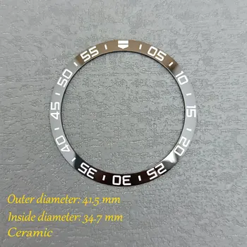 Керамический безель с наклоном 41,5 мм * 34,7 мм, Вставное кольцо, Инкрустированный Корпус Часов, Сменные детали для часовых аксессуаров