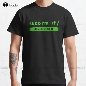 Команда программирования Sudo Linux Классическая футболка Винтажные футболки на заказ Aldult Подростковая футболка унисекс с цифровой печатью Xs-5Xl Новая